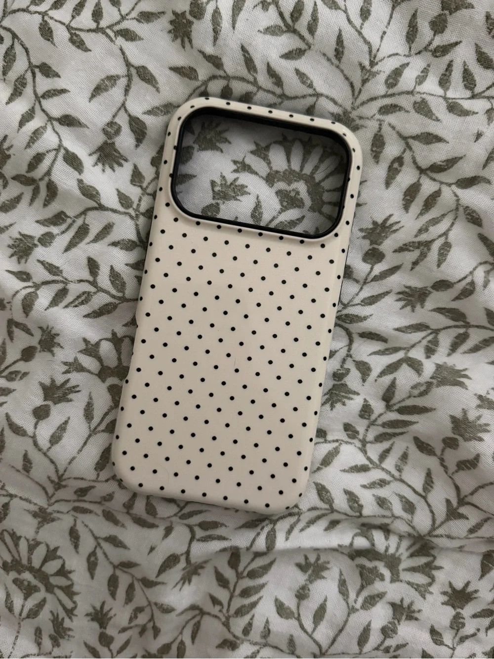 iPhone 17 Pro Cream Polka Dot Protective Phone Case